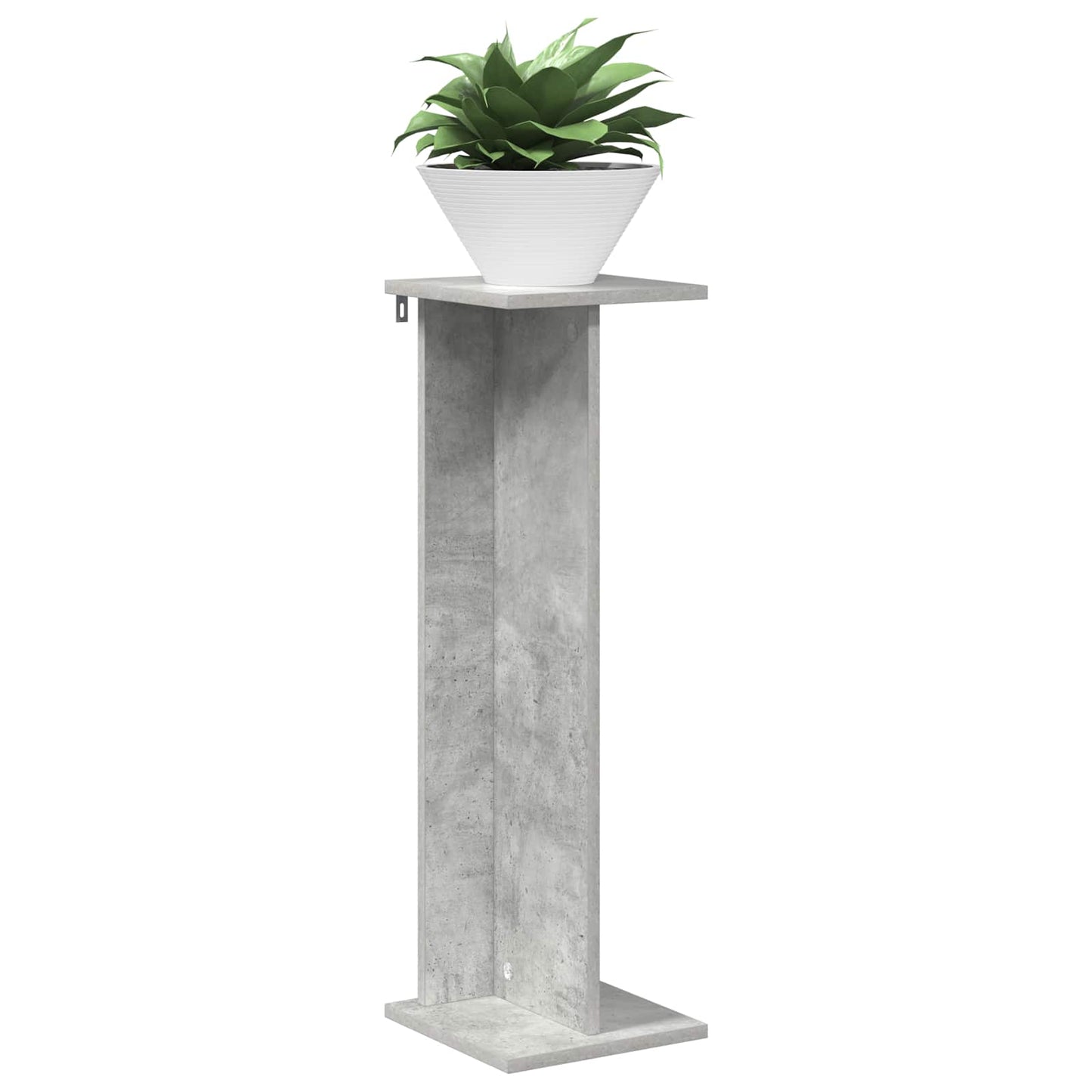 vidaXL Plant Stand Concrete Grey 25 x 25.5 x 80.5 cm Engineered Wood