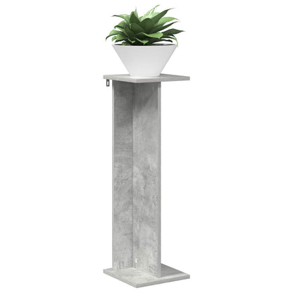 vidaXL Plant Stand Concrete Grey 25 x 25.5 x 80.5 cm Engineered Wood