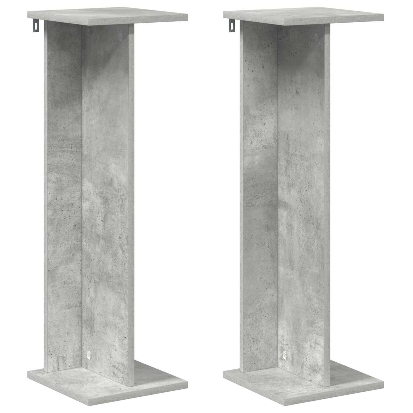 vidaXL Plant Stand 2 pcs Concrete Grey 25 x 25.5 x 80.5 cm
