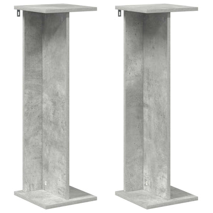 vidaXL Plant Stand 2 pcs Concrete Grey 25 x 25.5 x 80.5 cm