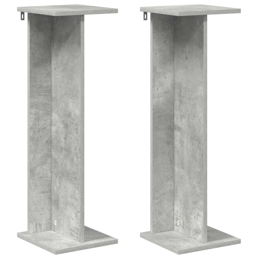 vidaXL Plant Stand 2 pcs Concrete Grey 25 x 25.5 x 80.5 cm