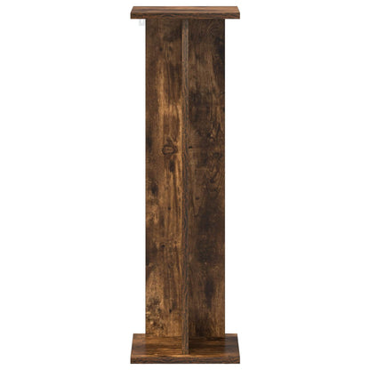 vidaXL Plant Stand Smoked Oak 25 x 25.5 x 80.5 cm Engineered Wood