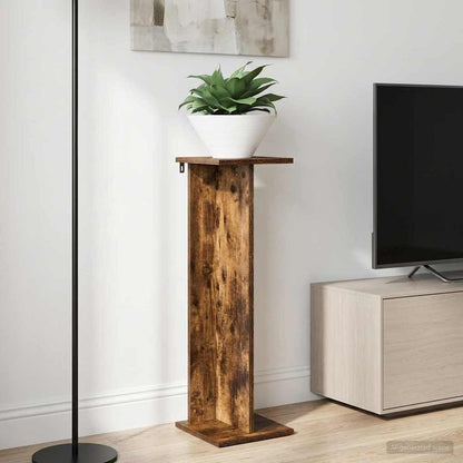 vidaXL Plant Stand 2 pcs Smoked Oak 25 x 25.5 x 80.5 cm