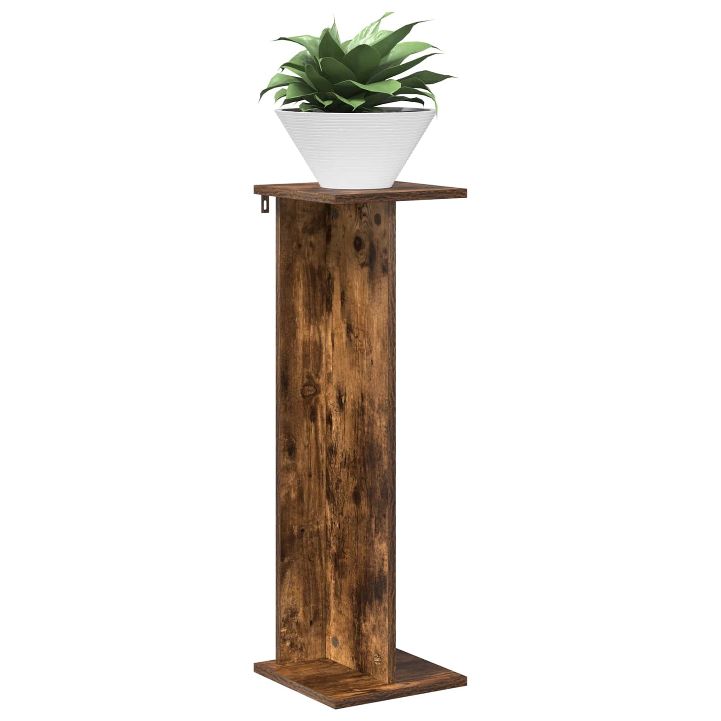 vidaXL Plant Stand 2 pcs Smoked Oak 25 x 25.5 x 80.5 cm