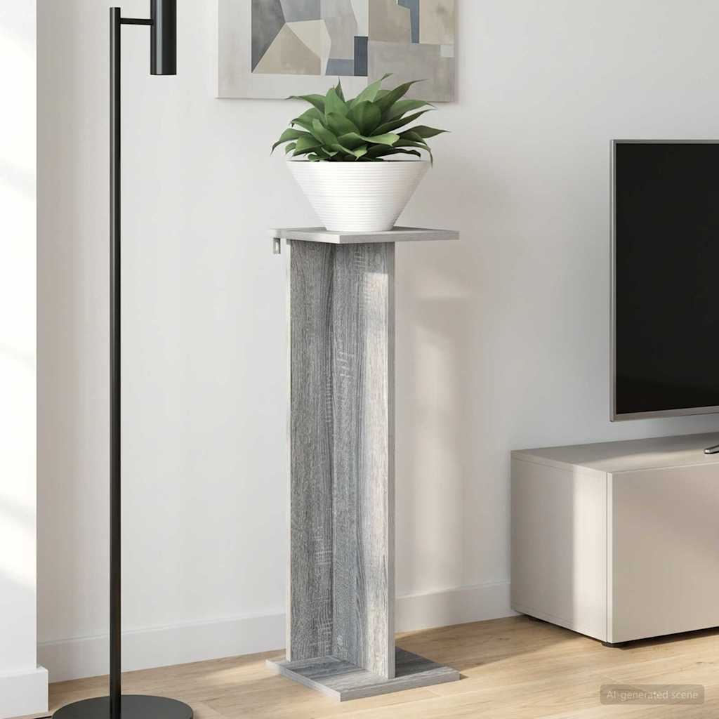 vidaXL Plant Stand Grey Sonoma 25 x 25.5 x 80.5 cm Engineered Wood
