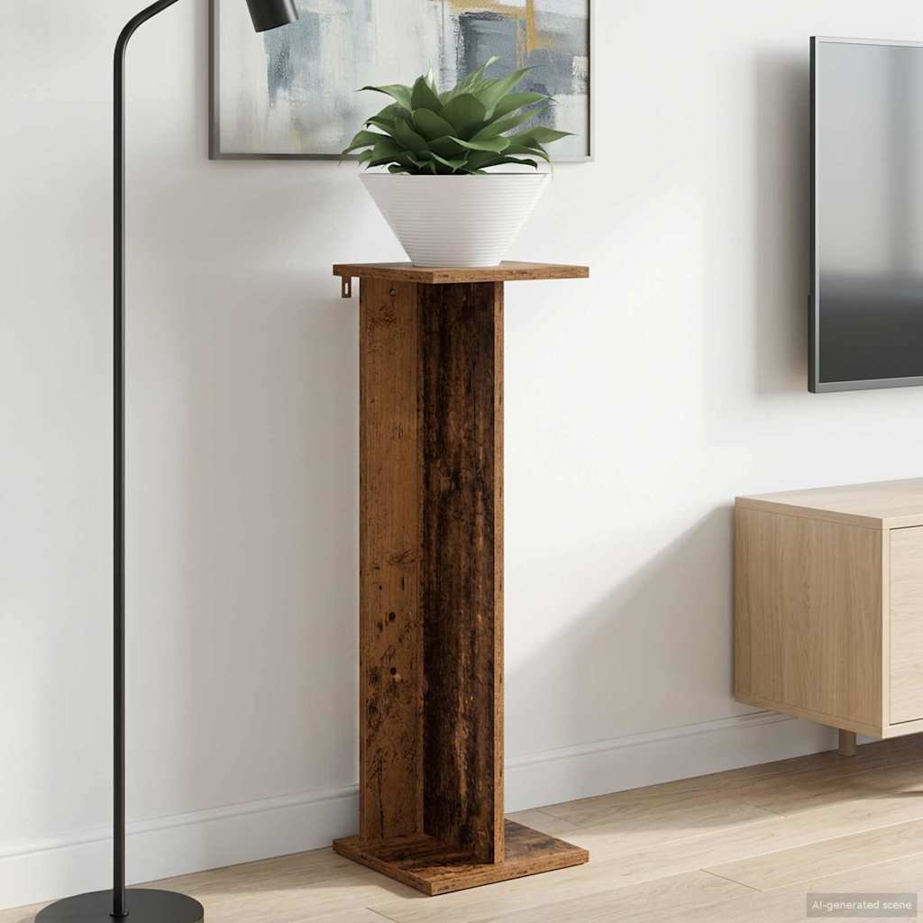 vidaXL Plant Stand Old Wood 25 x 25.5 x 80.5 cm Engineered Wood