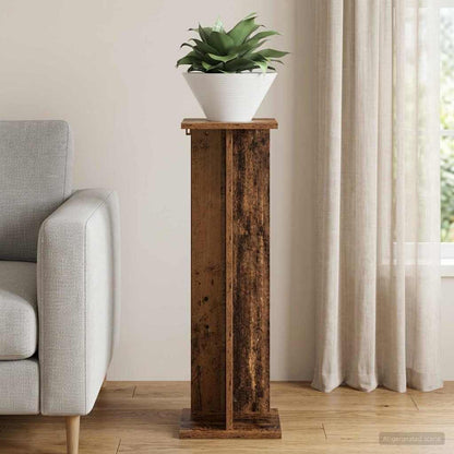 vidaXL Plant Stand Old Wood 25 x 25.5 x 80.5 cm Engineered Wood