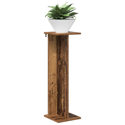 vidaXL Plant Stand Old Wood 25 x 25.5 x 80.5 cm Engineered Wood
