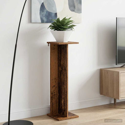 vidaXL Plant Stand 2 pcs Old Wood 25 x 25.5 x 80.5 cm Engineered Wood