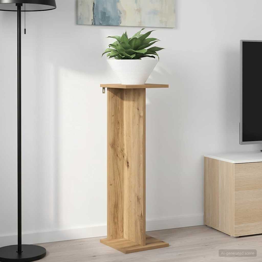 vidaXL Plant Stand Artisan Oak 25 x 25.5 x 80.5 cm Engineered Wood