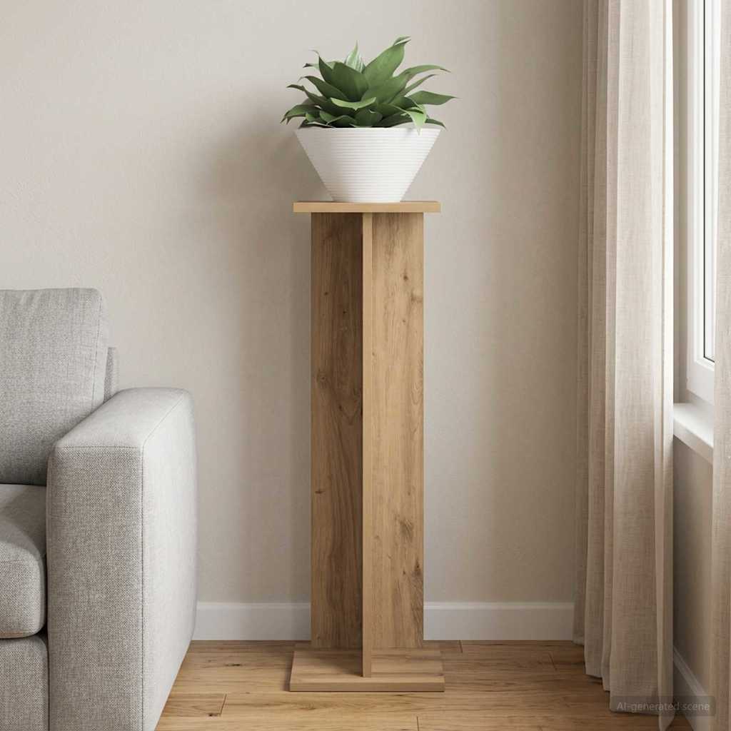 vidaXL Plant Stand Artisan Oak 25 x 25.5 x 80.5 cm Engineered Wood