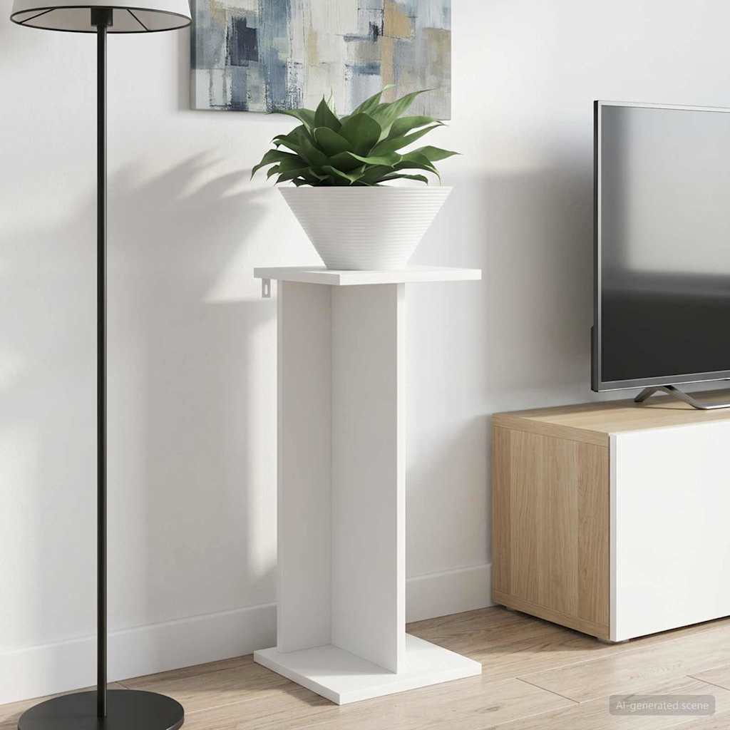 vidaXL Plant Stand 2 pcs White 25 x 25.5 x 60.5 cm Engineered Wood