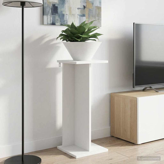 vidaXL Plant Stand 2 pcs White 25 x 25.5 x 60.5 cm Engineered Wood