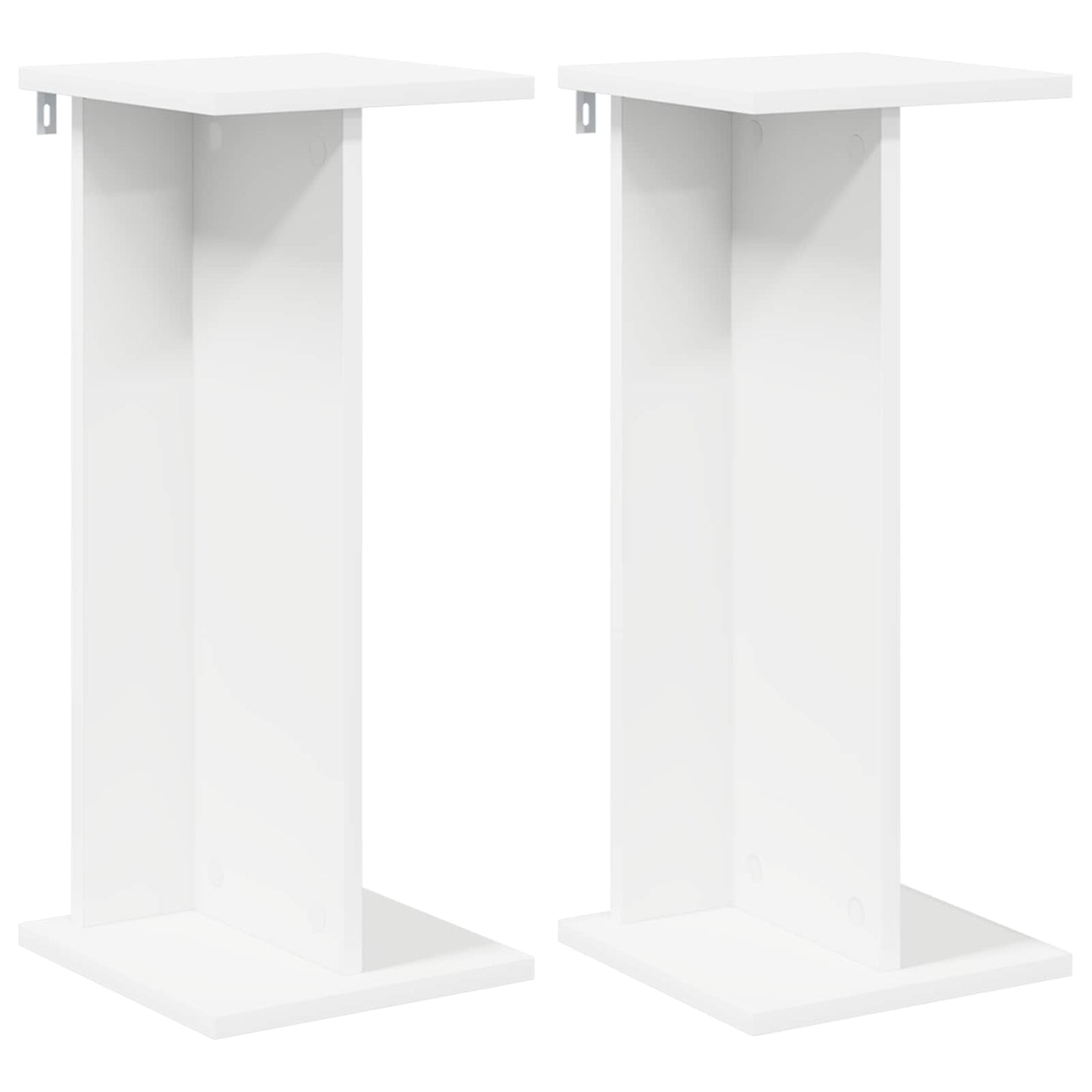 vidaXL Plant Stand 2 pcs White 25 x 25.5 x 60.5 cm Engineered Wood
