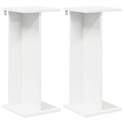 vidaXL Plant Stand 2 pcs White 25 x 25.5 x 60.5 cm Engineered Wood