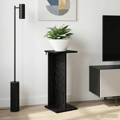 vidaXL Plant Stand Black Oak 25 x 25.5 x 60.5 cm Engineered Wood