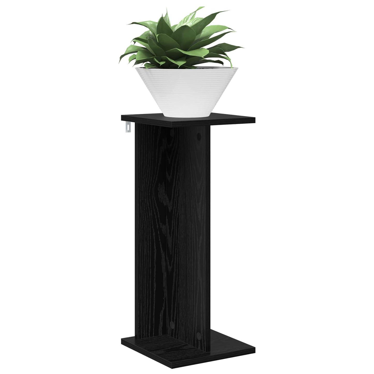 vidaXL Plant Stand 2 pcs Black Oak 25 x 25.5 x 60.5 cm Engineered Wood