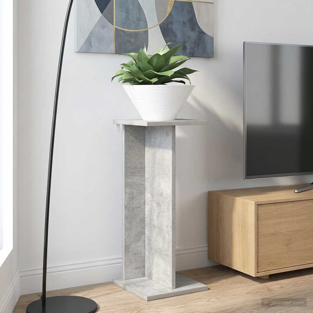 vidaXL Plant Stand 2 pcs Concrete Grey 25 x 25.5 x 60.5 cm
