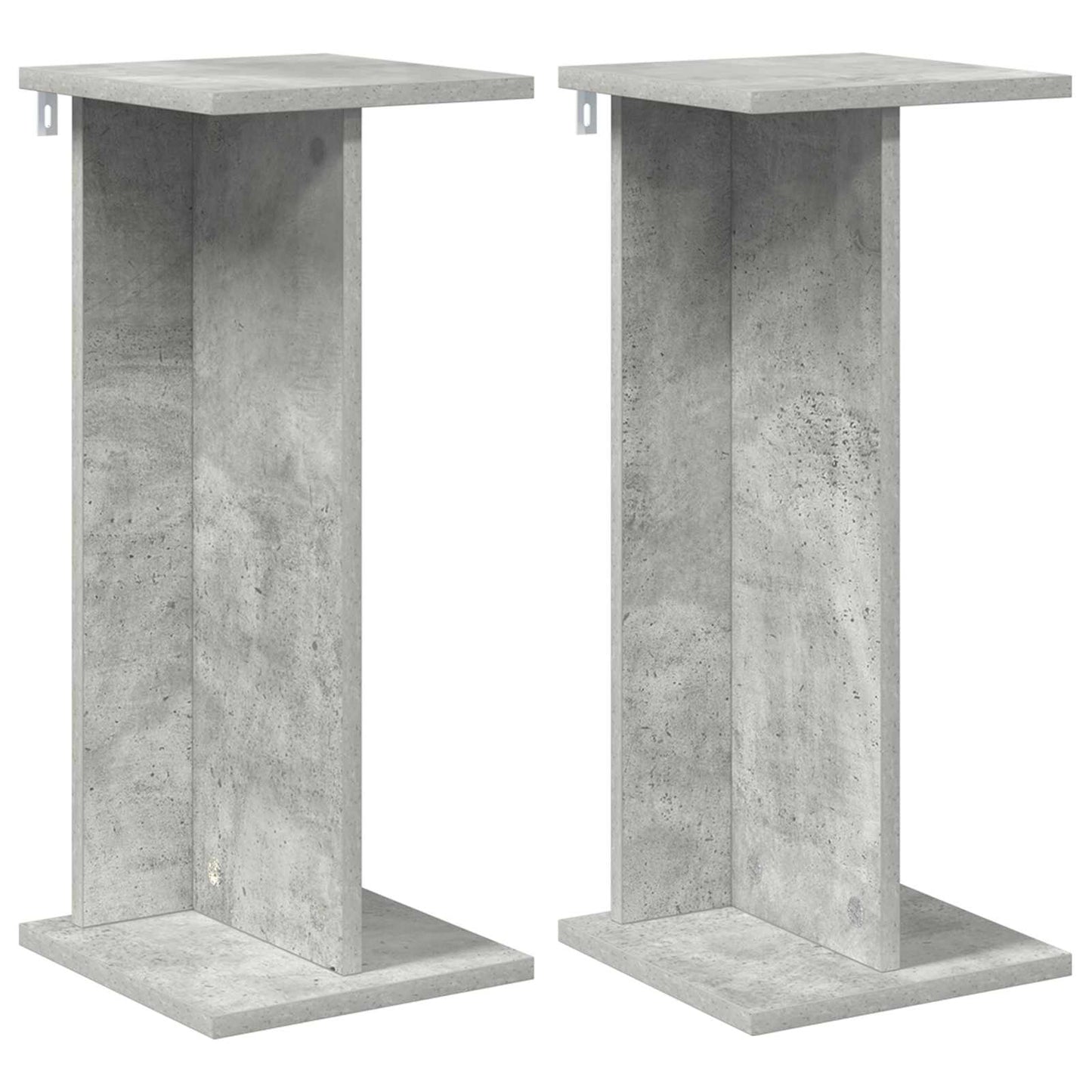 vidaXL Plant Stand 2 pcs Concrete Grey 25 x 25.5 x 60.5 cm