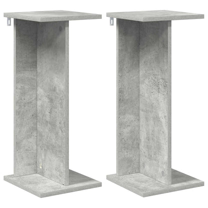 vidaXL Plant Stand 2 pcs Concrete Grey 25 x 25.5 x 60.5 cm