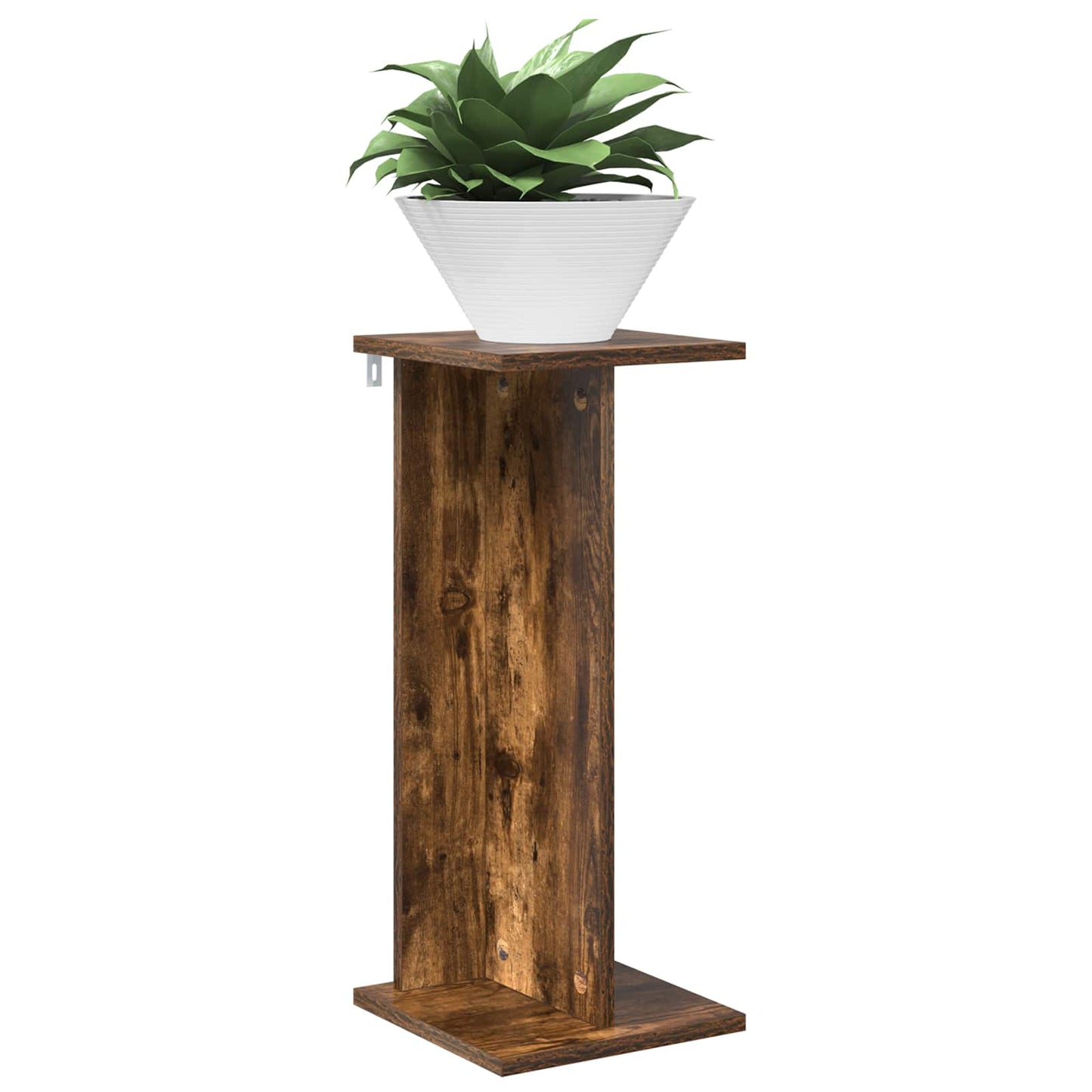 vidaXL Plant Stand Smoked Oak 25 x 25.5 x 60.5 cm Engineered Wood