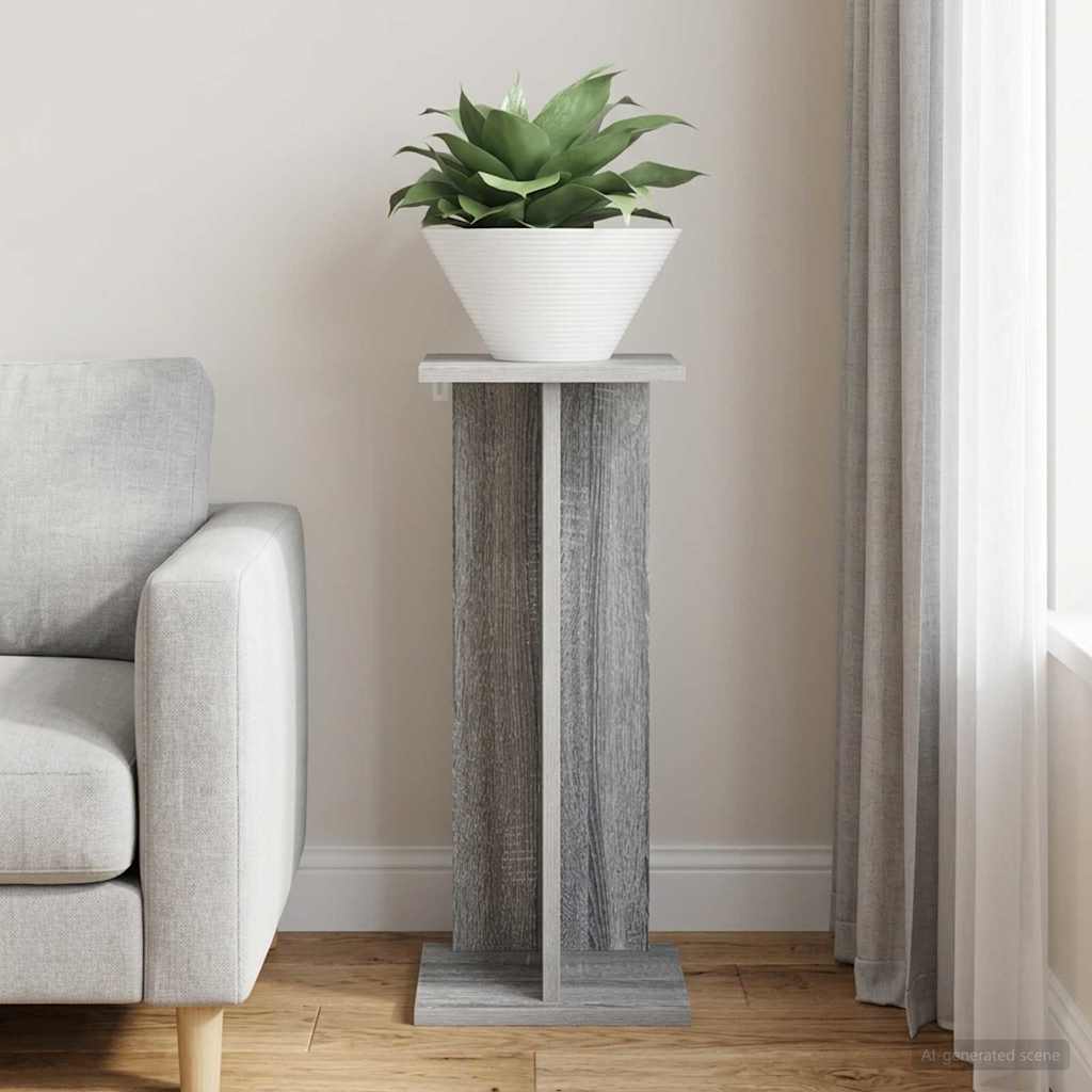 vidaXL Plant Stand Grey Sonoma 25 x 25.5 x 60.5 cm Engineered Wood