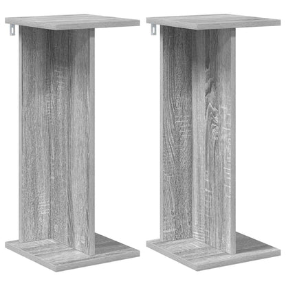 vidaXL Plant Stand 2 pcs Grey Sonoma 25 x 25.5 x 60.5 cm