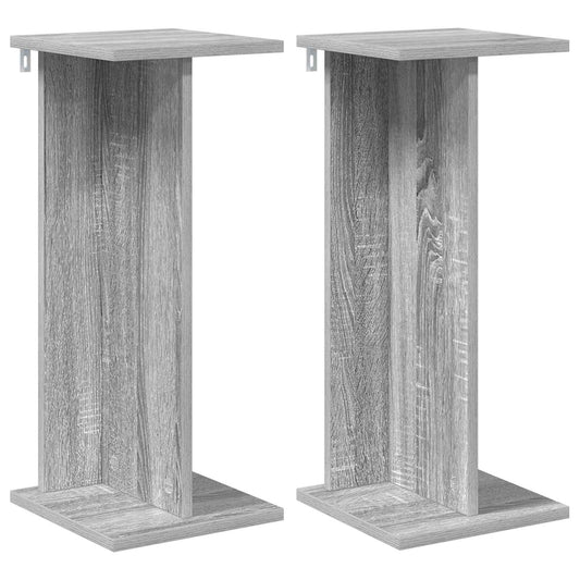 vidaXL Plant Stand 2 pcs Grey Sonoma 25 x 25.5 x 60.5 cm