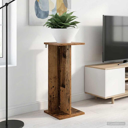 vidaXL Plant Stand Old Wood 25 x 25.5 x 60.5 cm Engineered Wood
