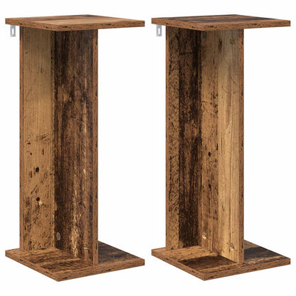 vidaXL Plant Stand 2 pcs Old Wood 25 x 25.5 x 60.5 cm Engineered Wood