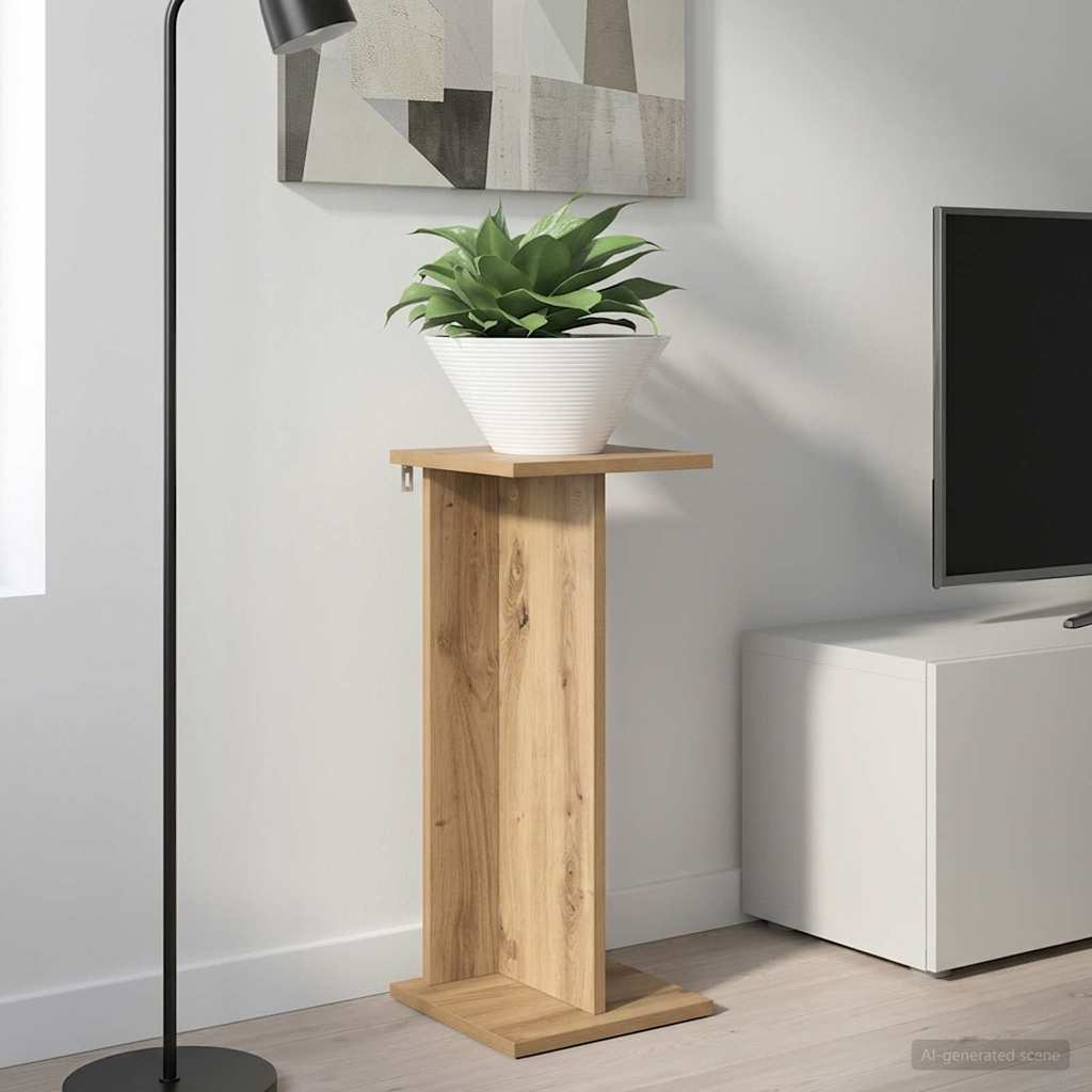 vidaXL Plant Stand Artisan Oak 25 x 25.5 x 60.5 cm Engineered Wood