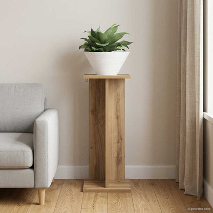vidaXL Plant Stand Artisan Oak 25 x 25.5 x 60.5 cm Engineered Wood