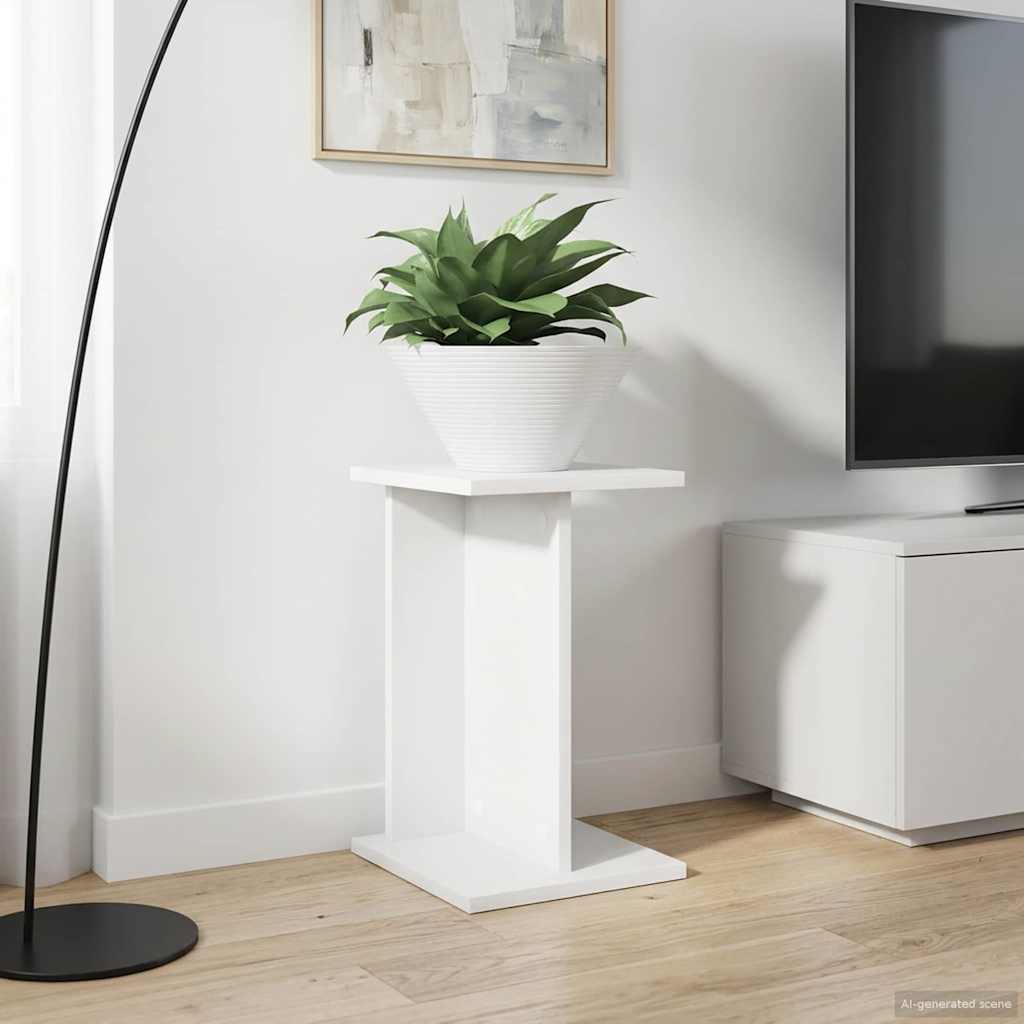 vidaXL Plant Stand 2 pcs White 25 x 25.5 x 40.5 cm Engineered Wood