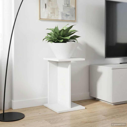 vidaXL Plant Stand 2 pcs White 25 x 25.5 x 40.5 cm Engineered Wood