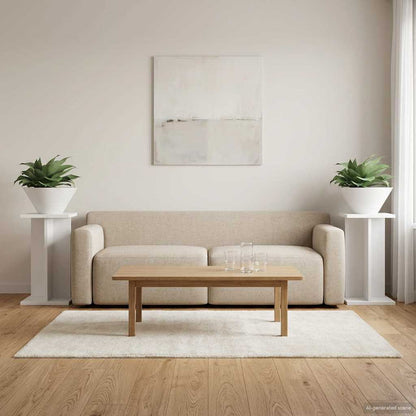 vidaXL Plant Stand 2 pcs White 25 x 25.5 x 40.5 cm Engineered Wood