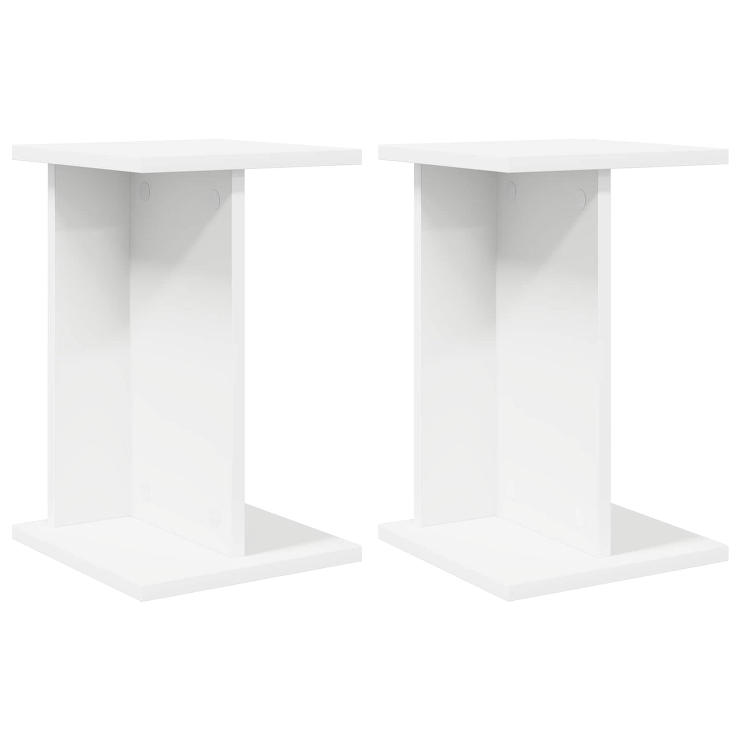 vidaXL Plant Stand 2 pcs White 25 x 25.5 x 40.5 cm Engineered Wood