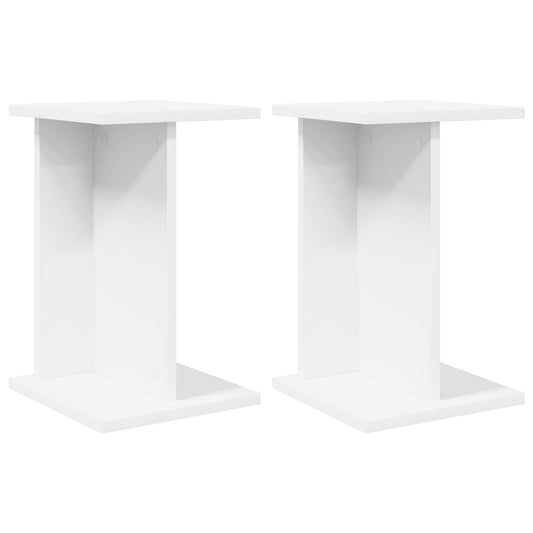 vidaXL Plant Stand 2 pcs White 25 x 25.5 x 40.5 cm Engineered Wood