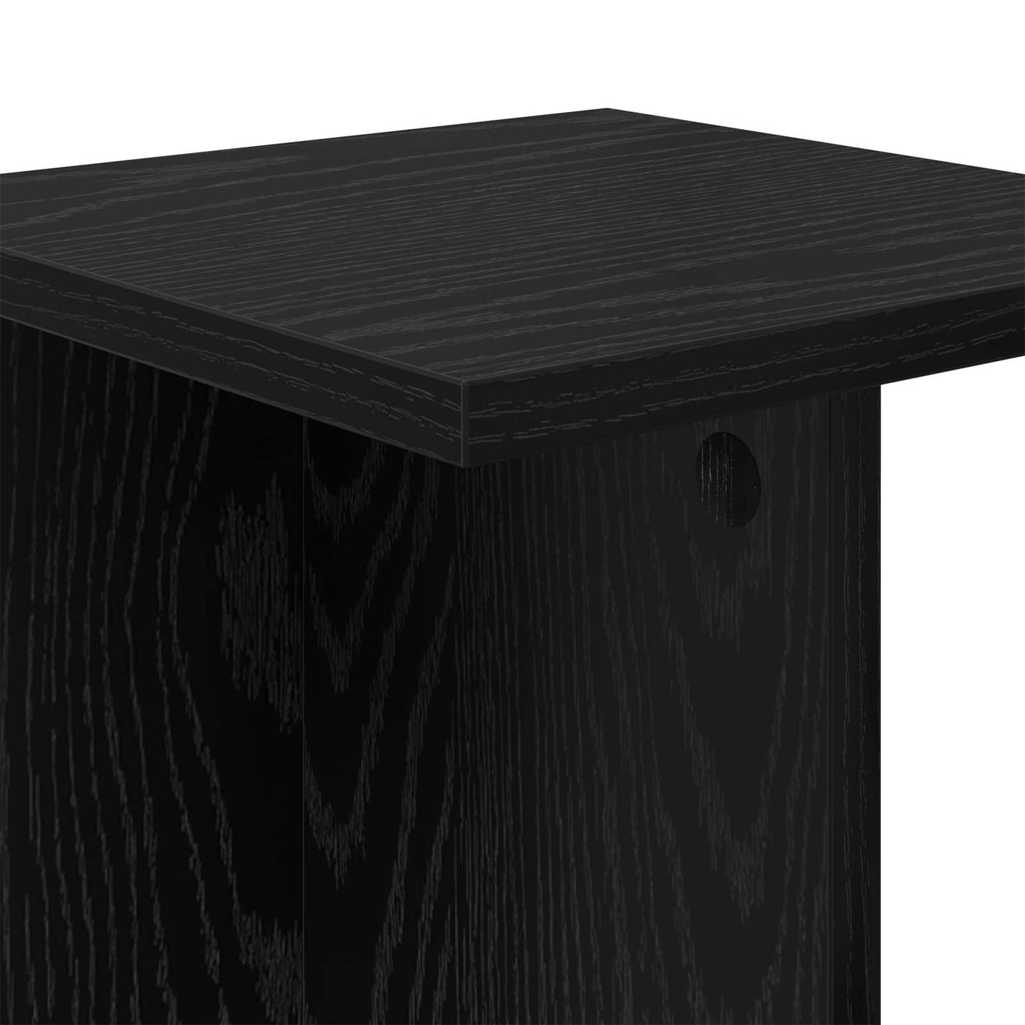vidaXL Plant Stand Black Oak 25 x 25.5 x 40.5 cm Engineered Wood