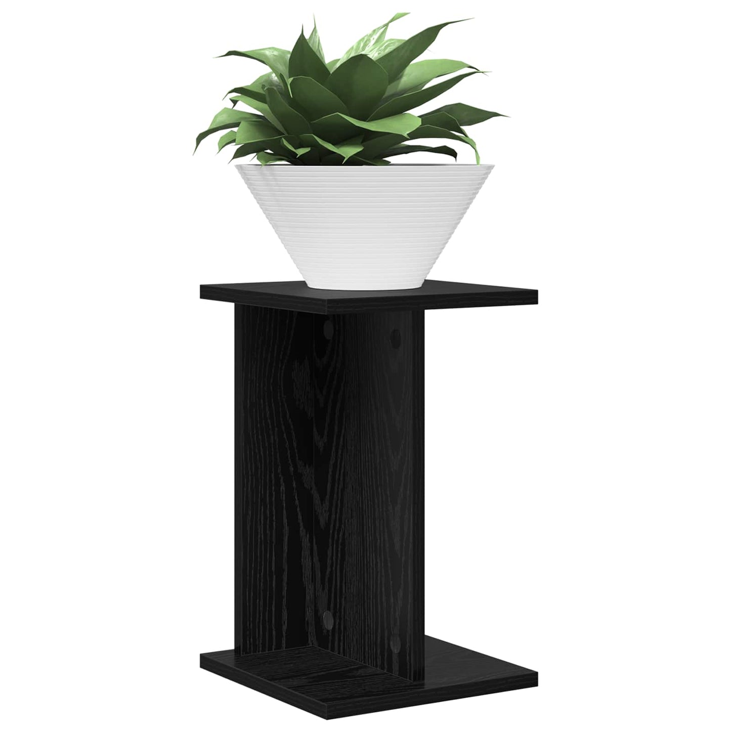 vidaXL Plant Stand Black Oak 25 x 25.5 x 40.5 cm Engineered Wood
