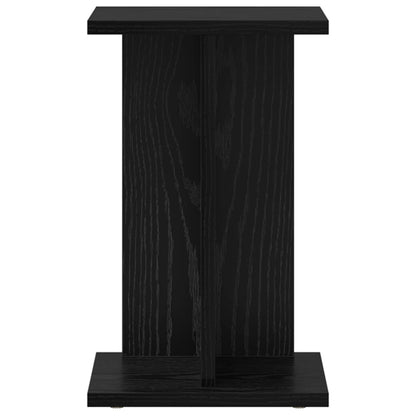 vidaXL Plant Stand 2 pcs Black Oak 25 x 25.5 x 40.5 cm Engineered Wood