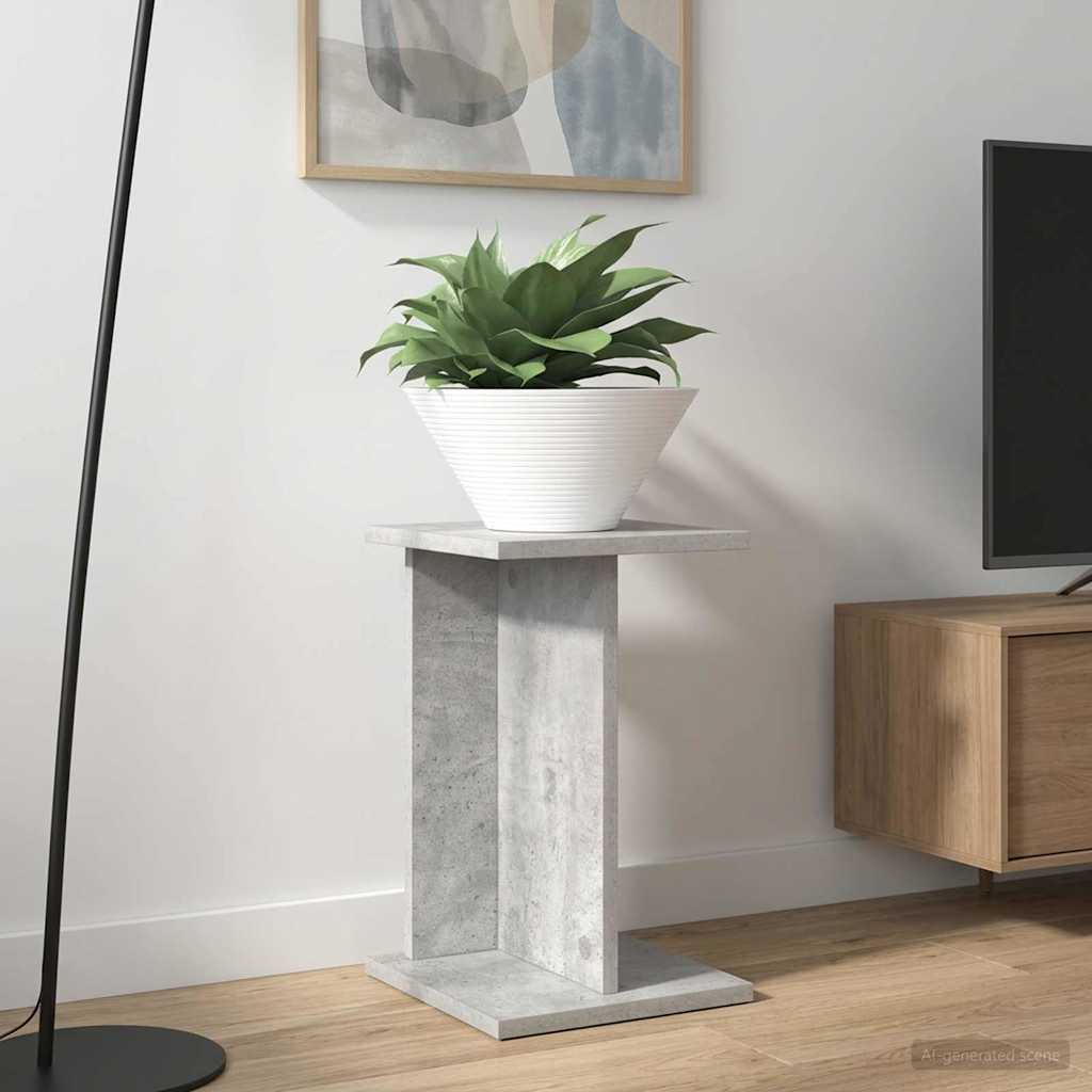 vidaXL Plant Stand Concrete Grey 25 x 25.5 x 40.5 cm Engineered Wood