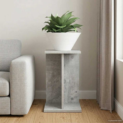 vidaXL Plant Stand Concrete Grey 25 x 25.5 x 40.5 cm Engineered Wood
