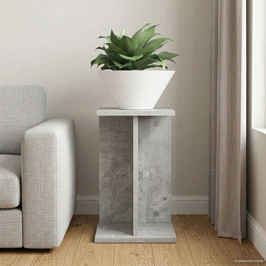 vidaXL Plant Stand Concrete Grey 25 x 25.5 x 40.5 cm Engineered Wood