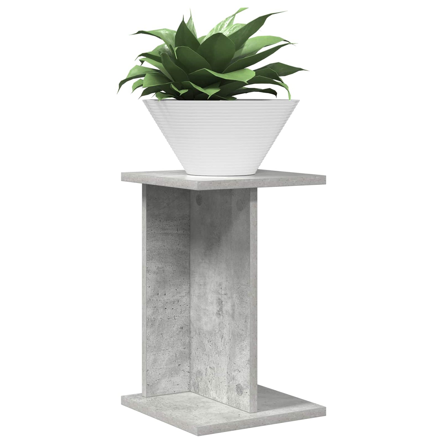 vidaXL Plant Stand Concrete Grey 25 x 25.5 x 40.5 cm Engineered Wood