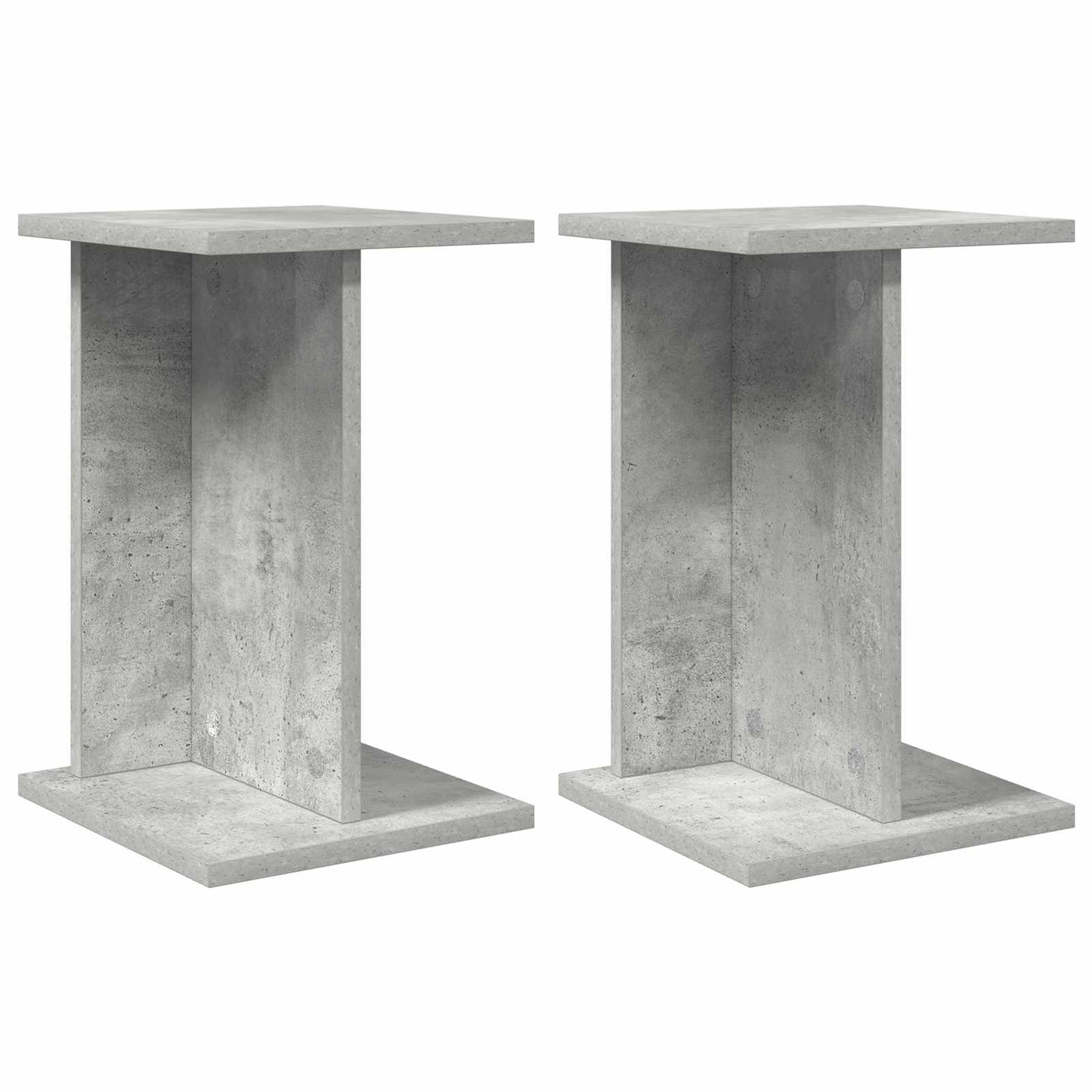 vidaXL Plant Stand 2 pcs Concrete Grey 25 x 25.5 x 40.5 cm