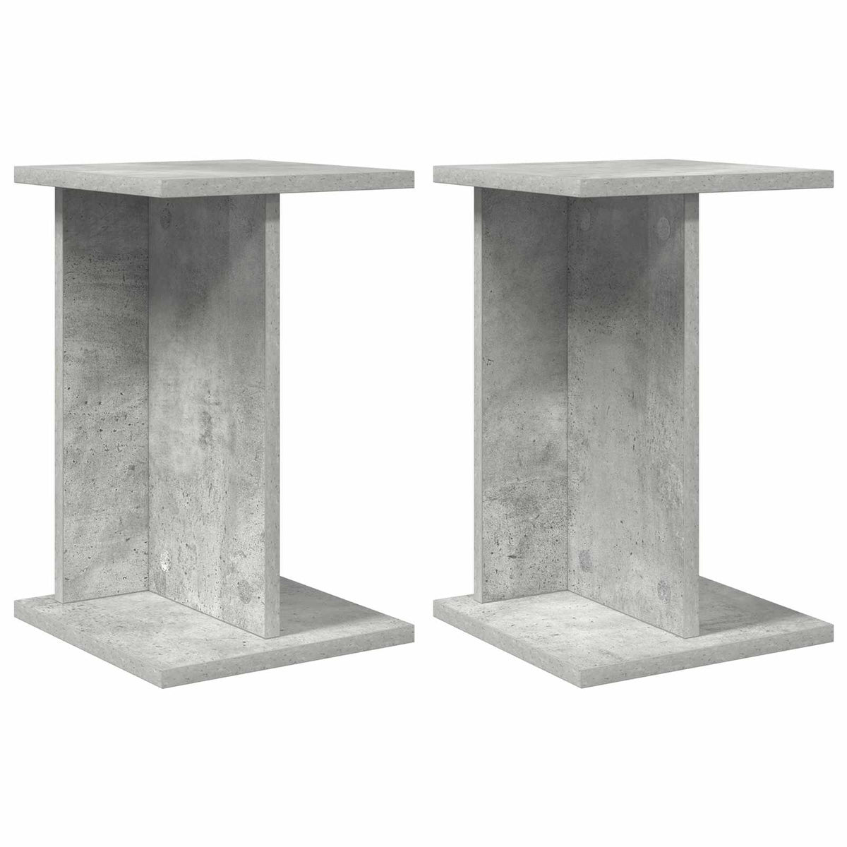 vidaXL Plant Stand 2 pcs Concrete Grey 25 x 25.5 x 40.5 cm