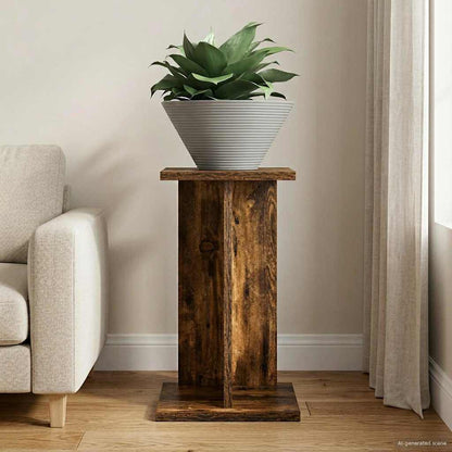 vidaXL Plant Stand Smoked Oak 25 x 25.5 x 40.5 cm Engineered Wood