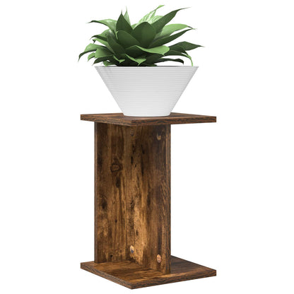 vidaXL Plant Stand Smoked Oak 25 x 25.5 x 40.5 cm Engineered Wood