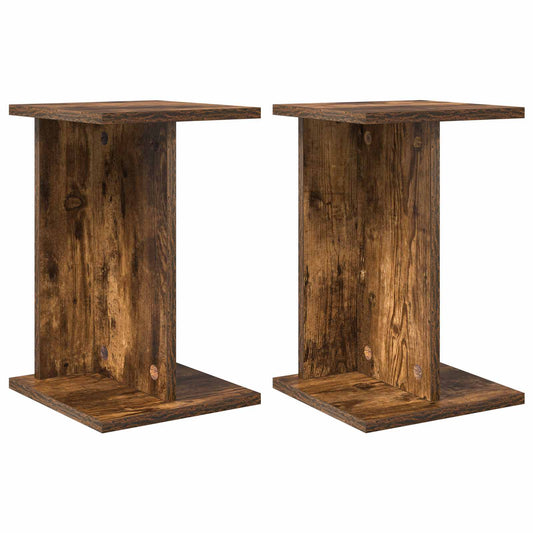 vidaXL Plant Stand 2 pcs Smoked Oak 25 x 25.5 x 40.5 cm
