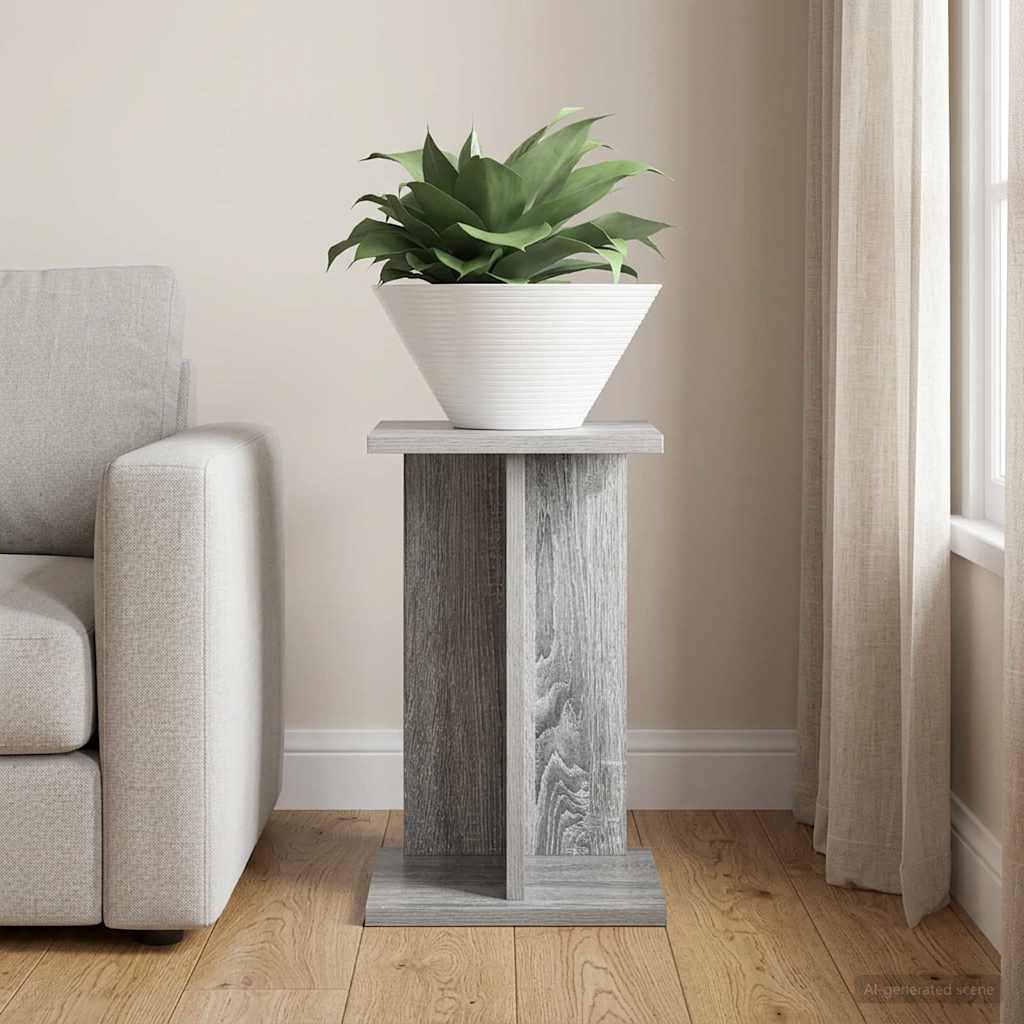 vidaXL Plant Stand Grey Sonoma 25 x 25.5 x 40.5 cm Engineered Wood